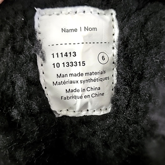 HOT PAWS Youth Girls Black Faux Fur Sparkles Winter Waterproof Boots -30°C Sz 6 - Picture 15 of 16